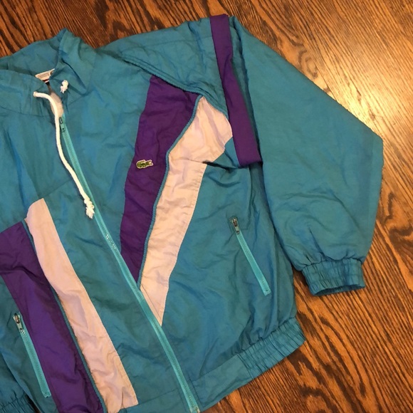 Vintage 80s Lacoste Windbreaker with Zip Off Sleeves - Picture 4 of 12